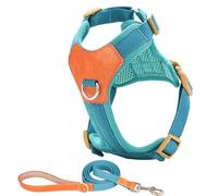 Arnés de cables para perros grandes sin diseño de tracción para perros pequeños caminando con chaleco de muñeca de lino cómodo perro