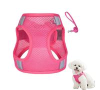 Arnés de cables para perros sin tirar: cachorro reflectante con juego de cuerda, cómodo chaleco ajustable | Accesorio para mascotas para un fácil control mientras caminas, corres, compras y