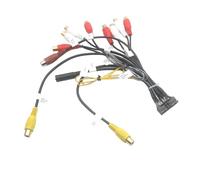 Arnés de cables RCA para cámara AV auxiliar de audio de coche de 24 pines compatible con Pioneer AVH W4500NEX W4400NEX W6400NEX AVIC W8500NEX W8400NEX DMHC2500NEX