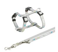 Arnés de cachorro junior con correa 27-45 cm/10 mm gris claro