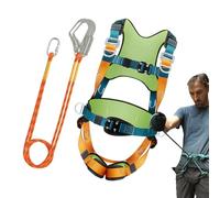 Arnés de construcción - Lanyard anticaída para techos con absorción de golpes, cinturón de soporte cómodo y enganche rápido, cordón con amortiguador y cinturón de enganche rápido, equipo para trabajos