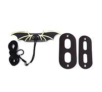 Arnés de Correa de Cuero de Lagarto, Cuerda de Correa de Lagarto con 3 Cojines Cuero Artificial Correa Ajustable Negra Transporte al Aire Libre Caminar para lagartos Geckos