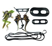 Arnés de correa de dragón barbudo, juego de correa ajustable para caminar, paquete de arnés de reptil de 3 tamaños, cuerda de tracción suave de , cómoda correa de control para mascotas, para