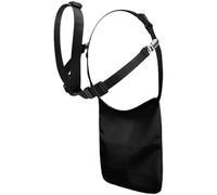 Arnés de cría para cabras y ovejas, delantal antiapareamiento de lona negra con correas ajustables, tela de doble capa para gestión del ganado, 10.6 x 9.1 pulgadas
