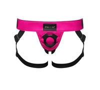 Arnés de cuero sintético - comodidad - sujeción de dildo - perfecto para juegos en pareja - Strap-On-Me (Fucsia)