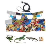 Arnés De Dragón Y Set De Correa - Arnés De Reptiles De Lagarto A Prueba De Escape | Ropa Anfibia | Arnés De Correa Al Aire Libre Y Ajustable para La Correa Al Aire Libre para Lagartos, Camaleone