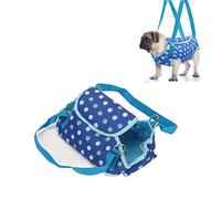 Arnés de Elevación para Perros, Transpirable, Lavable, Portátil, con Soporte de Cuerpo Completo, con Tiras Lumbares Dobles para Perros Viejos con Parálisis Discapacitados, Arneses de Chaleco (Azul)