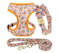 Arnés De Entrenamiento De Perros De Impresión De Confort Suave Arnés De Nylon Ajustable Arnés De Collar De Perness para Perros Pequeños Y Medianos Labrador Bulldogs Franceses,B,L