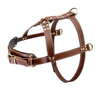 Arnés De Entrenamiento para Acampada para Perros Al Aire Libre, Chaleco Suave Y Cómodo De Cuero Marrón, Arnés para Perros Labrador, Pastores Alemanes,Marrón,2XL