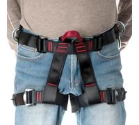 Arnés De Escalada - Arnés Ajustable de Cintura y Piernas - Equipo de Seguridad Medio Cuerpo para Adultos Aventura Espeleología Senderismo