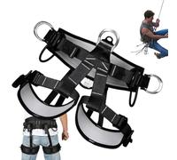 Arnés de escalada, arnés de escalada de roca | Arnés de escalada de cinturón de seguridad ajustable con correas,Cinturones de apoyo gruesos, correas protegen la cintura, material de rescate