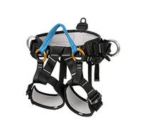 arnés de escalada, Cinturón de cintura for escalada en roca, protección contra caídas medio cuerpo, cinturón seguridad ajustable con gancho retención for trabajos aéreos construcción, azul(Blu)