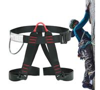 Arnés de escalada de roca: arnés de escalada de roca medio cuerpo cinturones de seguridad de la cintura al aire libre arneses de rappel unisex, equipo de escalada multipropósito para rescatar incendio