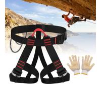 Arnés de escalada y cinturón de montañismo, medio cuerpo, cinturón de seguridad anticaídas, correas de escalada