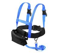 Arnés de Esquí para Niños, Arnés de Esquí con Correa Extraíble y Bolsa, Enseñanza de Control de Velocidad Ski Strap Holder Accesorios de Esquí para Niños Niños Niñas Principiantes (Azul)