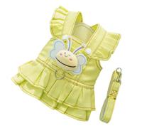 Arnés de falda para mascotas de moda, cómoda correa para el pecho con cuerda para razas pequeñas, ideal para actividades al aire libre, viajes, uso en arnés para perro