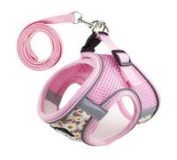 Arnés De Gato Y Set De Plomo: Chaleco De Gatito De Gatito Reflectante Ajustable, Estilo Para Caminar De Gatito, Estilo De Chaleco Transpirable A Prueba De Escape De Gatito Con Tira Reflectante Para Pi