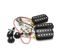 Arnés de guitarra ST para guitarra eléctrica HSH, conjunto de línea de recogida con kit de arnés de cableado de potenciómetro de 500 K (negro)