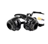Arnés De Interruptor De Control De Manillar Apto para Harley-Davidson Sportster Dyna Softail Bocina Y Señal De Giro Interruptor Motocicleta Luz Manillar(Black)