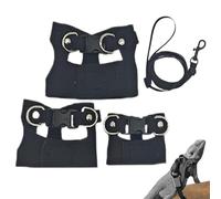 Arnés de lagarto, arnés ajustable a prueba de fugas con cuerda de tracción, arneses 3x para camaleón para mascotas pequeñas que caminan