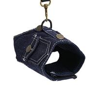 Arnés de Mezclilla para Perros, Arnés de Chaqueta de Mezclilla Suave para Perros Que Evita la Asfixia y Previene Las Tensiones en el Cuello con Correa de Nailon para Gatos (S)