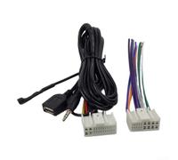 Arnés de micrófono estéreo para coche con interfaz USB de 3,5 mm diseñado para integración de radio KIA K4 de 24 pines