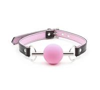 Arnés de mordaza para boca abierta,juguetes sexuales para fijación oral,mordaza de bola,juego para adultos,sujeción,esclavo,tapón bucal,accesorios exóticos,color rosa,talla única