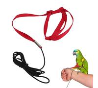 Arnés De Pájaro, 134cm Ajustable Mascota Loro Correa De Vuelo De Formación De Cuerda De Parrot Flight Training Leash Actividades Al Aire Libre De Formación Para El Loro Periquito Inseparable Cockatiel