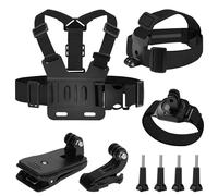 Arnés de Pecho para Cámaras de Acción, Accesorios Camara Deportiva Compatible con GoPro Hero 12/11/10/9/8/7 Insta360 SJCAM, Soporte de Pecho, Correa de Cabeza, Arnés de Muñeca