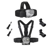 Arnés de Pecho para Cámaras de Acción Soporte para GoPro Hero 10/9/8/7 Montura con Correas para Cabeza para Camara Deportiva