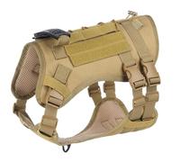 Arnés De Pecho para Perros Táctico Militar Resistente Al Aire Libre con Control De Control De Entrenamiento De Perros Arnés De Caza para Los Pastores Alemán De Labrador,Amarillo,L