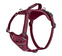 Arnés de Perro HALTI Anatomy con asa - Proporciona Libertad de Movimiento a tu Perro para Que pasee cómodamente. 3 Puntos de Enganche y Acolchado de Neopreno y Ajustable (Talla M, Magenta)