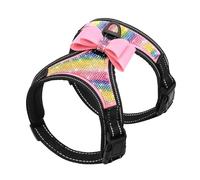 Arnés De Perro Reflectante Al Aire Libre Glitter Glitter Strap Bowknot Accesorios Nylon Bulldog Atentable Pug Harness para Perros Pequeños Y Medianos,A,Metro