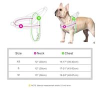 Arnés De Perros De Nylon Ajustable Sin Pull Pull Softed Parness para Perros para Perros Pequeños Y Medianos Bulldog French Labrador,Púrpura,S