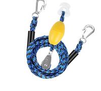 Arnés de remolque para tubo, cuerda de tracción soporta hasta 4 usuarios, con gancho y polea giratoria de 360 grados, arnés de remolque para esquí acuático, para barra inflable de pontón de bola