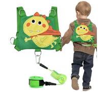 Arnés de Seguridad para Caminar | Cuerda Infantil Antipérdida | Arnés de Dinosaurio para Niños Pequeños con Muñequera para Parque Exteriores Viajes Aeropuerto