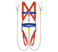 Arnés de seguridad para hombre BTP | Arnés de seguridad para techos reforzado, kit con cordón absorbente, accesorios ergonómicos de liberación rápida para mantenimiento de vueltas
