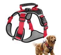 Arnés de Seguridad para Perros, Arnés Ajustable Acolchado para Perro, Arneses Perros con Bandas Reflectantes, Asa y Soporte Compatible con Airtag (S)