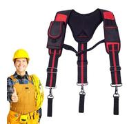 Arnés de seguridad - Tirantes de cinturón de herramientas de 45 cm, correas de hombro ajustables, soporte de trabajo duradero, cómodo para organizador de almacenamiento | Equipo de carpintero de