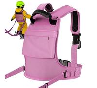 Arnés de snowboard para entrenamiento de esquí, 40 x 30 cm, kit de entrenamiento de snowboard para niños, niños y niñas, seguridad de esquí con mango de elevación y correa desmontable