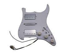 Arnés de soldadura multiusos 1 Juego de accesorios para guitarra golpeador HSH pastilla Alnico de doble bobina interruptor de 7 vías Kit Pastillas Pickguard(3 push pull switch)
