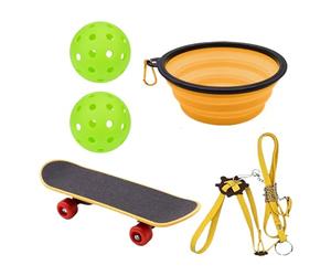Arnés de tortuga - Pelota alimentadora de tortuga con cuerda ajustable | Suministros para mascotas divertidos para la práctica diaria en interiores y exteriores, acera, parque, loros acuáticos, conejo