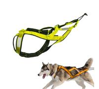 Arnés de tracción para perro, arnés de tracción para perro, husky de espalda en X, arneses husky de tracción de peso para mascotas para ejercicio de trineo, trineo de mascotas, ciclismo (verde, XL)