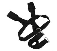 Arnés de trineo para ejercicio, cinturón de entrenamiento de resistencia ajustable de nailon con kit de cuerda de 5 pies para construcción de fuerza de fútbol, color negro
