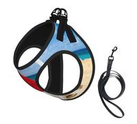 Arnés de verano con diseño de sombrero de Papá Noel en la playa y estrellas de mar con reflectante, accesorios para perros y gatos pequeños, medianos y grandes