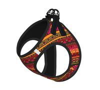 Arnés de verano con estampado bohemio de arte popular mexicano con reflectante, accesorios para perros y gatos pequeños, medianos y grandes