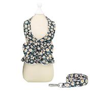 Arnés de verano para perro, arnés de flores rosas, vestido para mascotas, gatos, perro, juego de arnés para cachorros, arnés para chihuahua, Yorkshire Terrier (XL, F2)