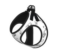 Arnés de verano para perro con estampado de alfabeto en lenguaje de señas, chaleco suave y ligero, arnés transpirable para mascotas reflectante para caminar fácilmente