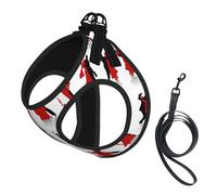Arnés de verano para perro con estampado de baile de salón, chaleco suave y ligero, arnés transpirable para mascotas reflectante para caminar fácilmente