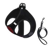 Arnés de verano para perro con estampado de rosas de rocío, chaleco suave y ligero, arnés transpirable para mascotas reflectante para caminar fácilmente